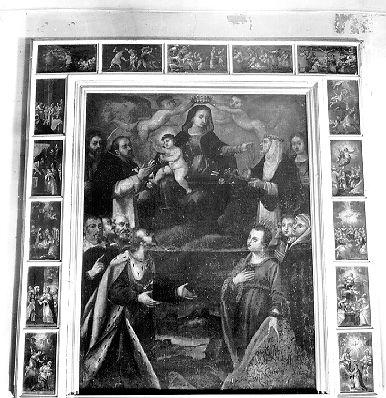 Madonna del Rosario (dipinto) - ambito italiano (secc. XVII/ XVIII)