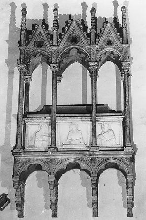 sarcofago - a cassa - ambito italiano (sec. XIV)