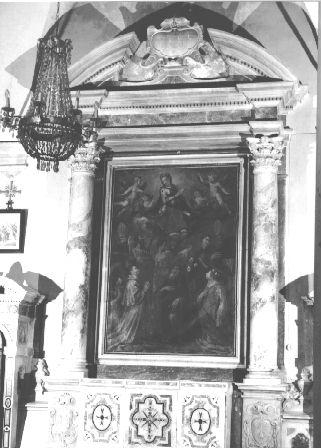 Madonna in gloria e Santi (dipinto) di Brandimarte Benedetto (attribuito) (primo quarto sec. XVII)