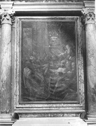 disputa di Gesù con i dottori nel tempio (dipinto) - ambito lucchese (fine sec. XVII)