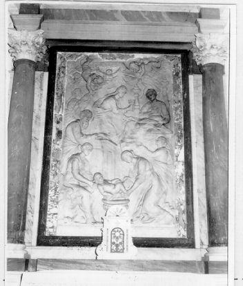 NASCITA DI SAN GIOVANNI BATTISTA (pala d'altare) - ambito toscano (seconda metà sec. XVII)