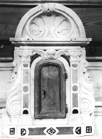 tabernacolo - a frontale architettonico - ambito lucchese (sec. XVIII)