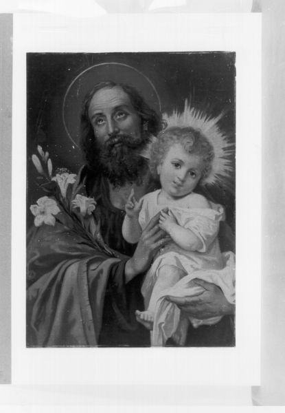 San Giuseppe e Gesù Bambino (stampa) - ambito italiano (fine sec. XIX)