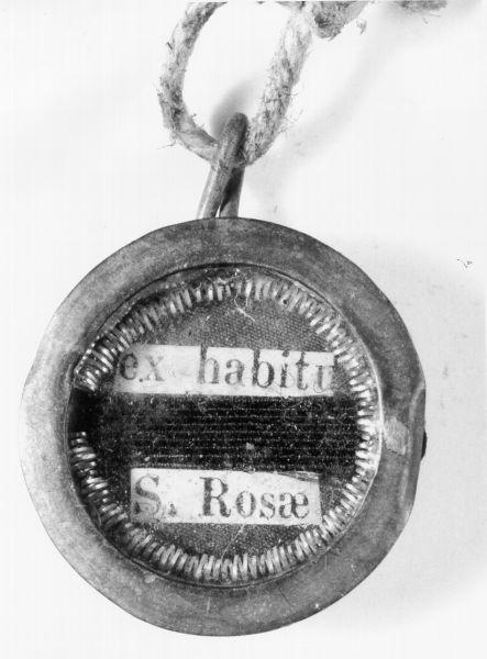 reliquiario a capsula - a medaglione - ambito italiano (fine/inizio secc. XIX/ XX)