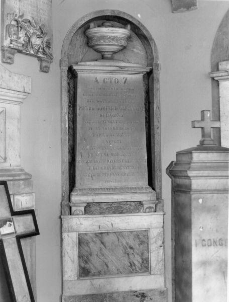 monumento funebre - ambito toscano (terzo quarto sec. XIX)