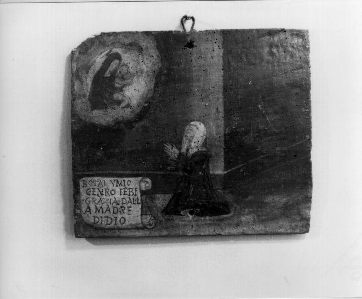 ex voto con Madonna con Bambino (dipinto, opera isolata) - ambito toscano (fine/inizio secc. XVI/ XVII)