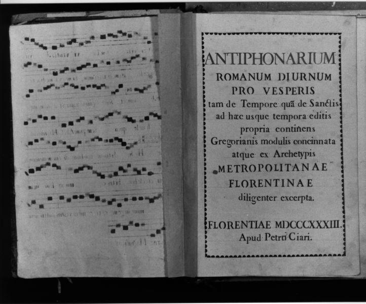 antifonario, opera isolata di Ciari Pietro (sec. XIX)