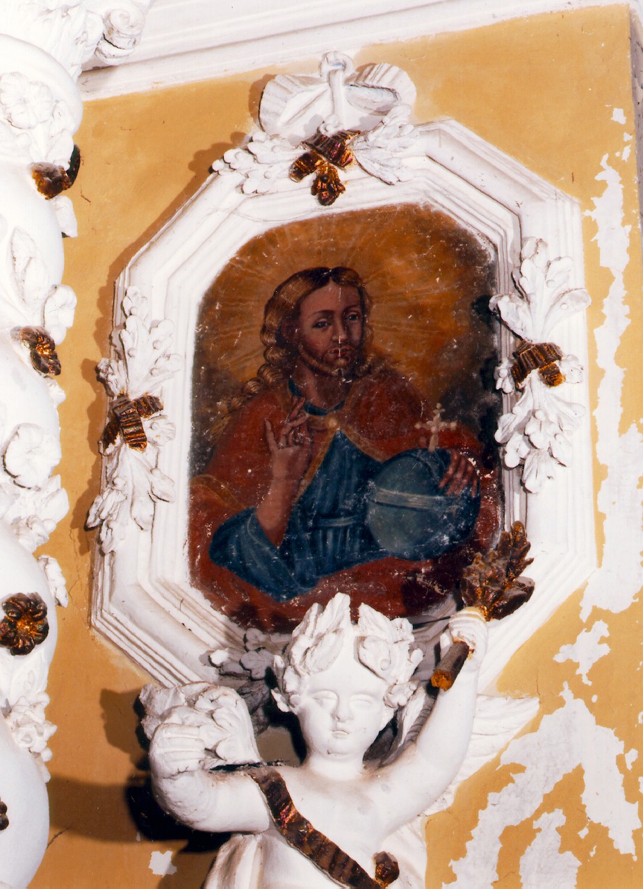 Salvator mundi (dipinto murale) - ambito siciliano (Seconda metà sec. XVIII)