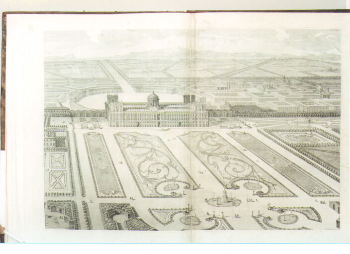 veduta prospettica del palazzo reale di Caserta (stampa) di Vanvitelli Luigi, Nolli Carlo (sec. XVIII)