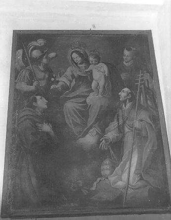 Madonna con Bambino Sant'Antonio da Padova San Michele Arcangelo San Lorenzo e San Luigi (dipinto) - ambito italiano (secc. XVIII/ XIX)