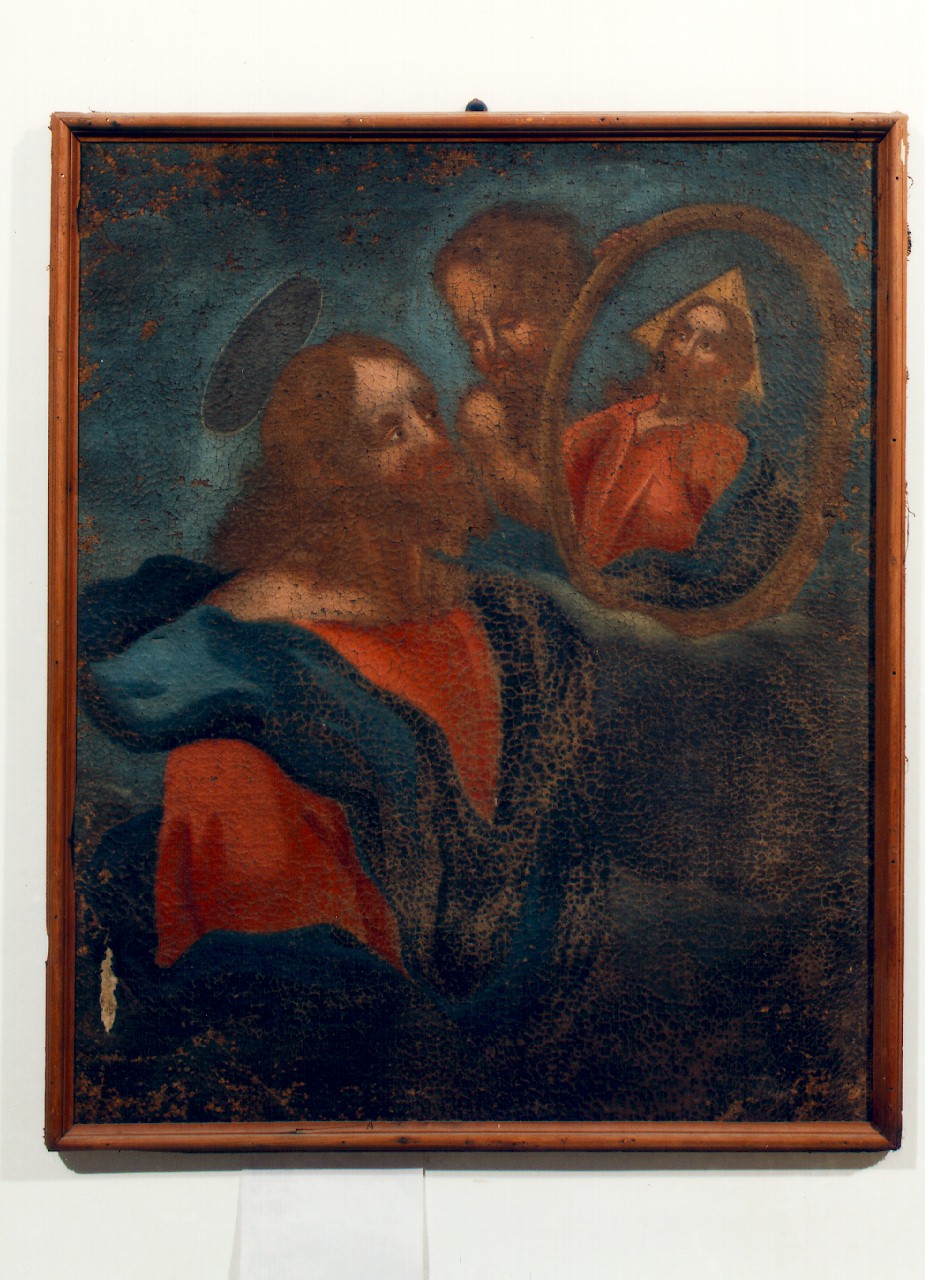 Cristo medita sulla sua divinita' (dipinto) - ambito siciliano (Fine/inizio secc. XVIII/ XIX)