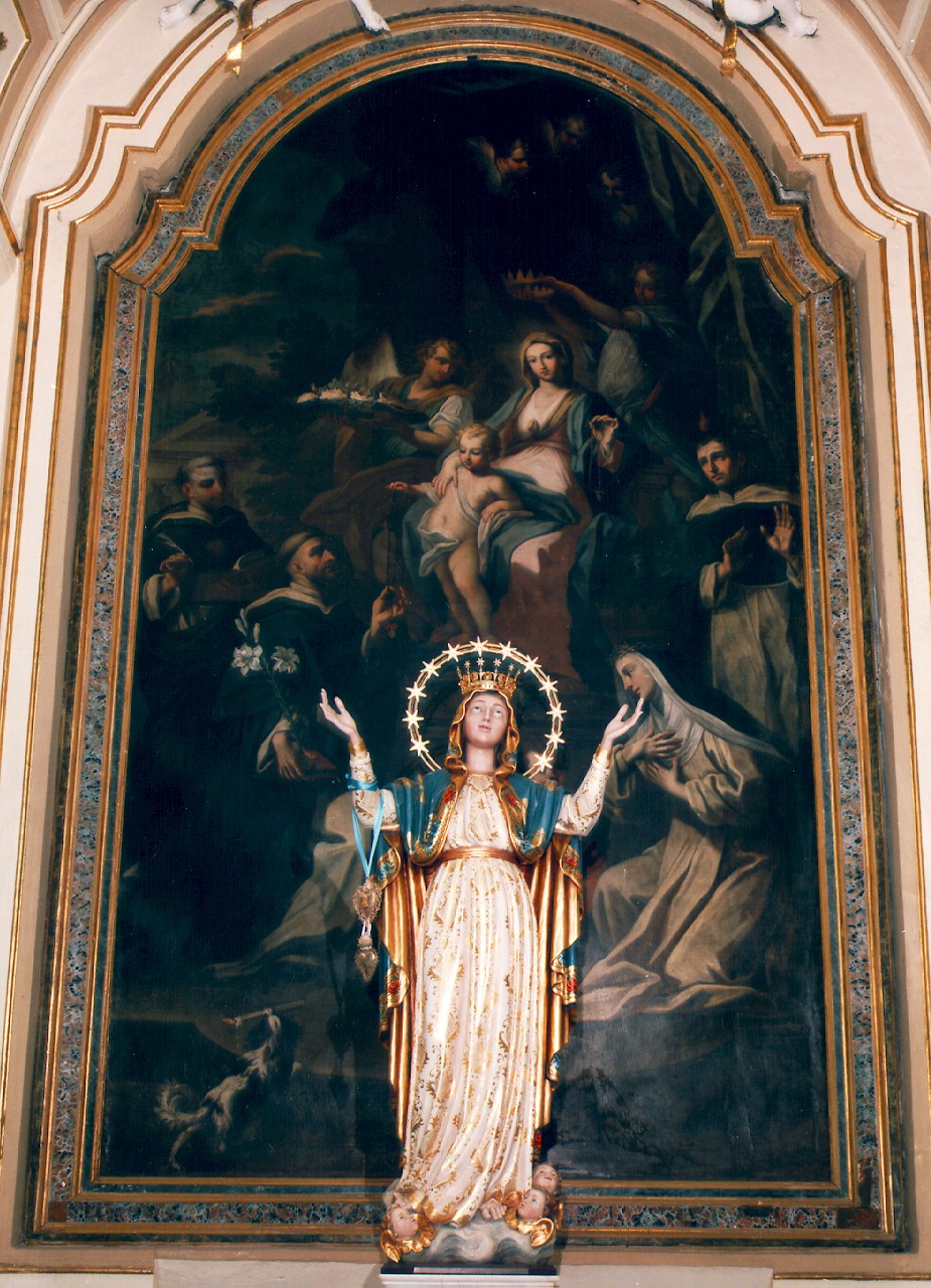 Madonna del Rosario e santi domenicani (dipinto) - ambito siciliano (Seconda metà sec. XVIII)