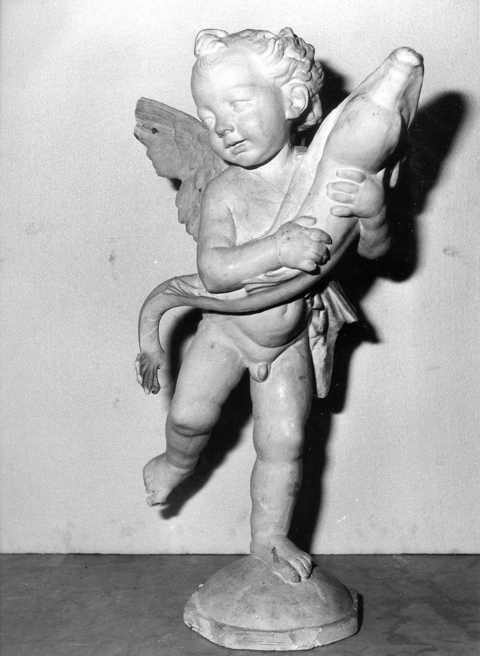 PUTTO CON PESCE (statua) - ambito italiano (prima metà sec. XX)