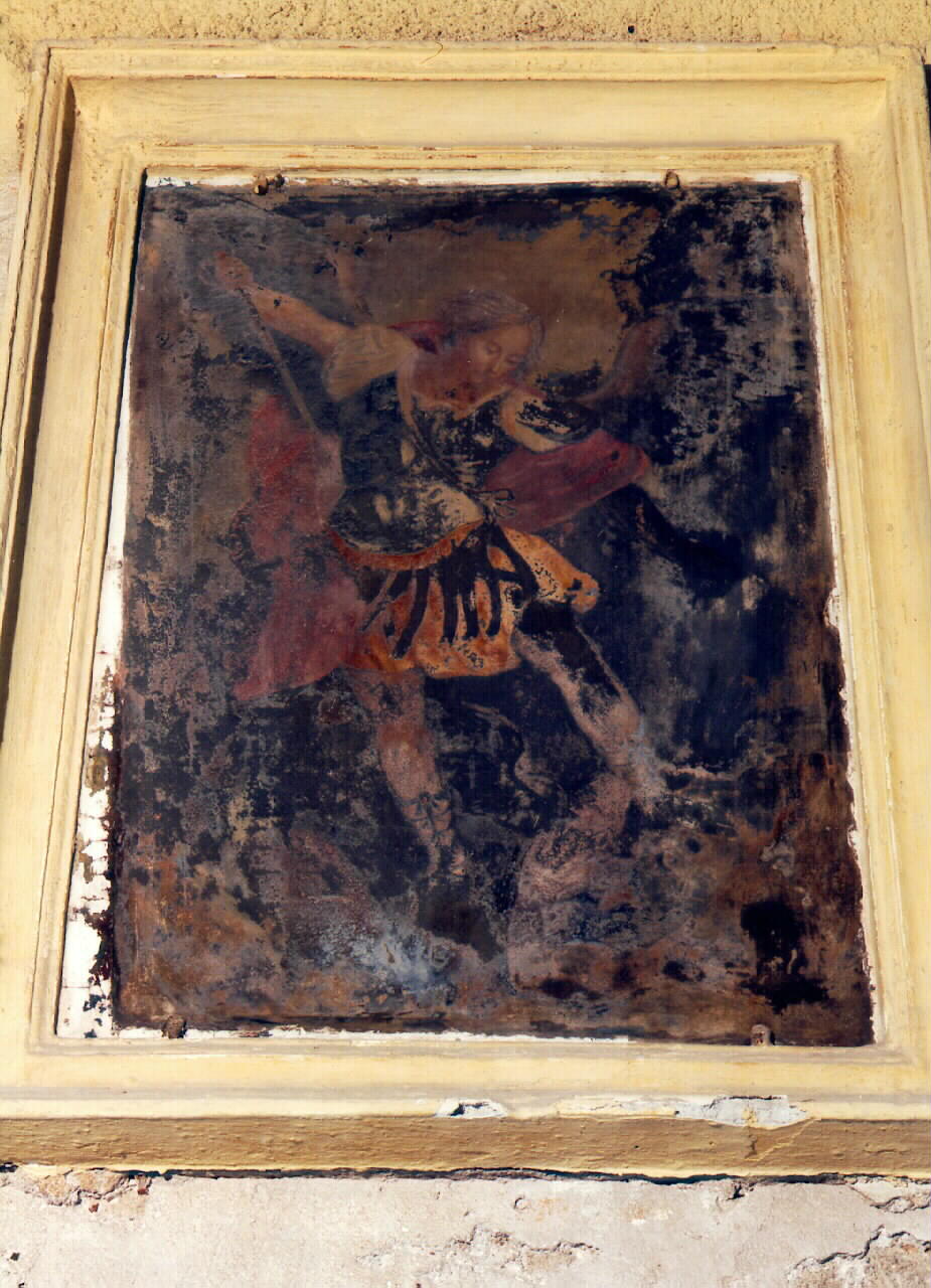 San Michele arcangelo (dipinto murale) - ambito siciliano (Prima metà sec. XVII)