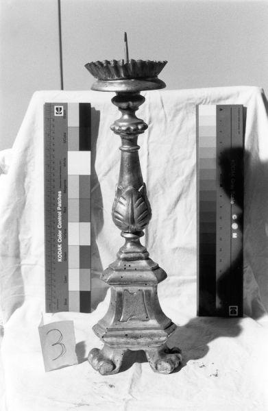 candeliere d'altare, serie - bottega lucchese (prima metà sec. XIX)