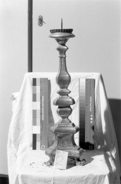 candeliere d'altare, serie - bottega lucchese (seconda metà sec. XIX)