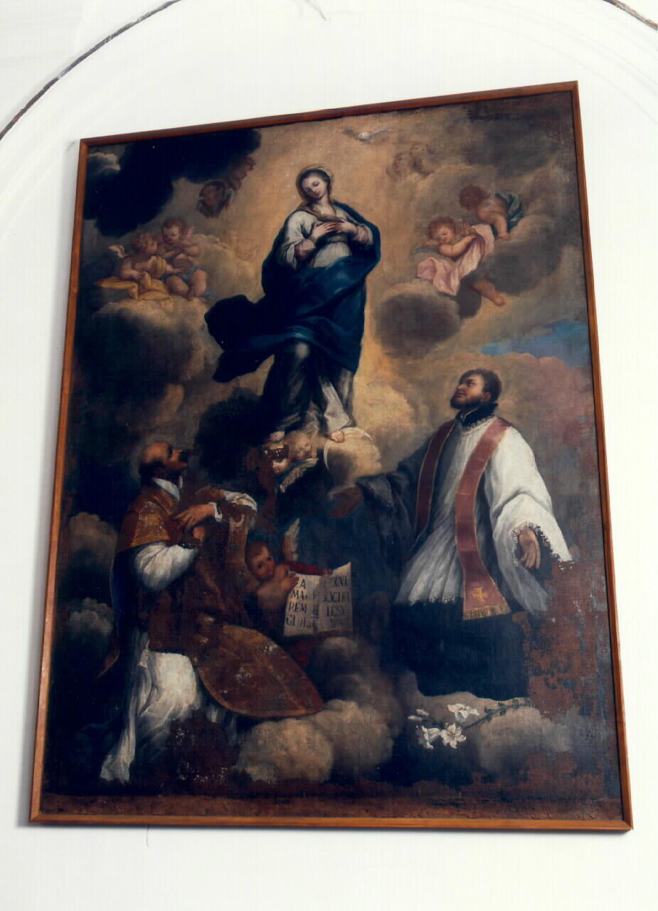 apparizione della Madonna a Sant'Ignazio di Loyola e a San Francesco Saverio (dipinto) - ambito siciliano (Seconda metà sec. XVIII)