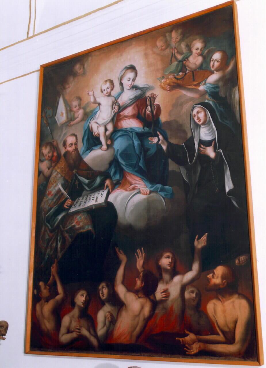 Madonna della cintola con Sant'Agostino e Santa Monica (dipinto) - ambito siciliano (Prima metà sec. XVIII)