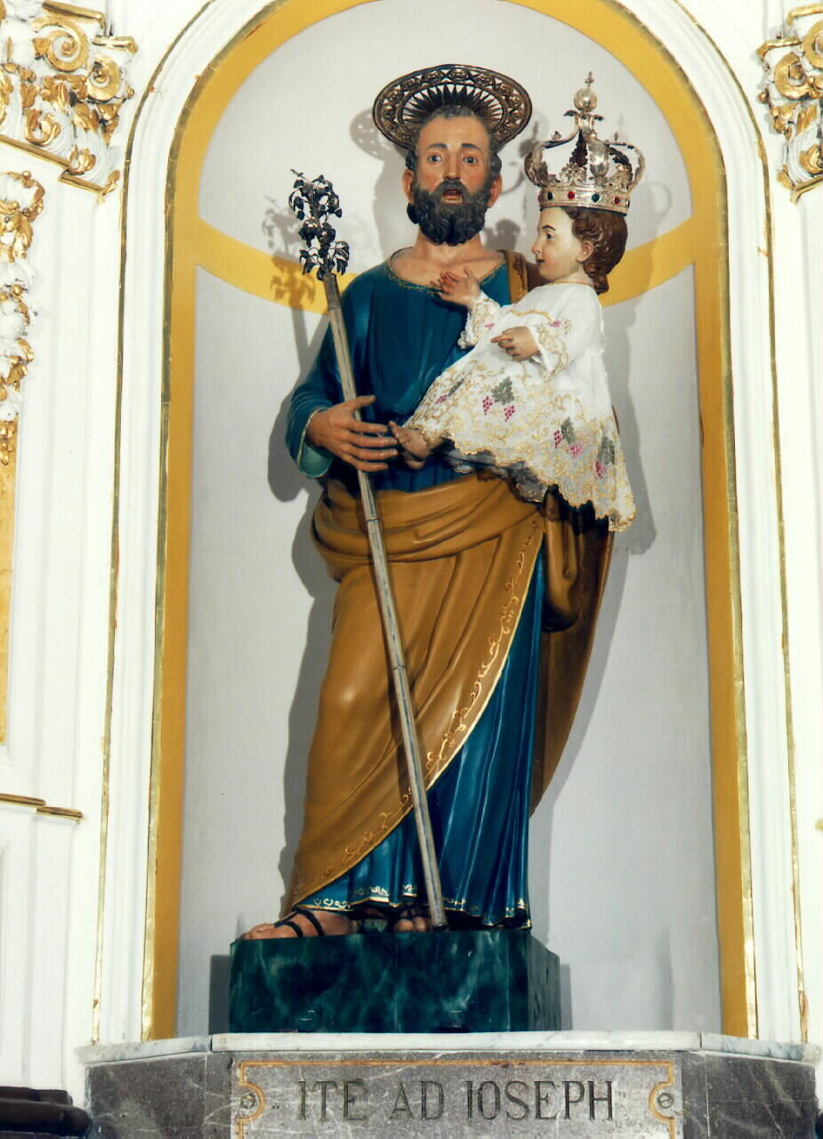 San Giuseppe e Gesu' Bambino (statua) - ambito siciliano (Prima metà sec. XIX)