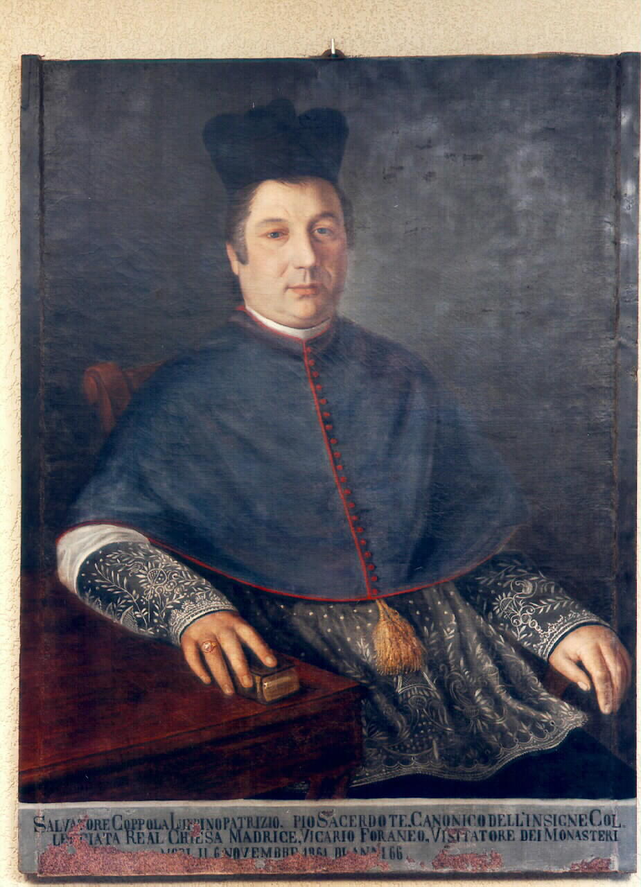 ritratto del sacerdote Salvatore Coppola Luppino (dipinto) - ambito siciliano (sec. XIX)