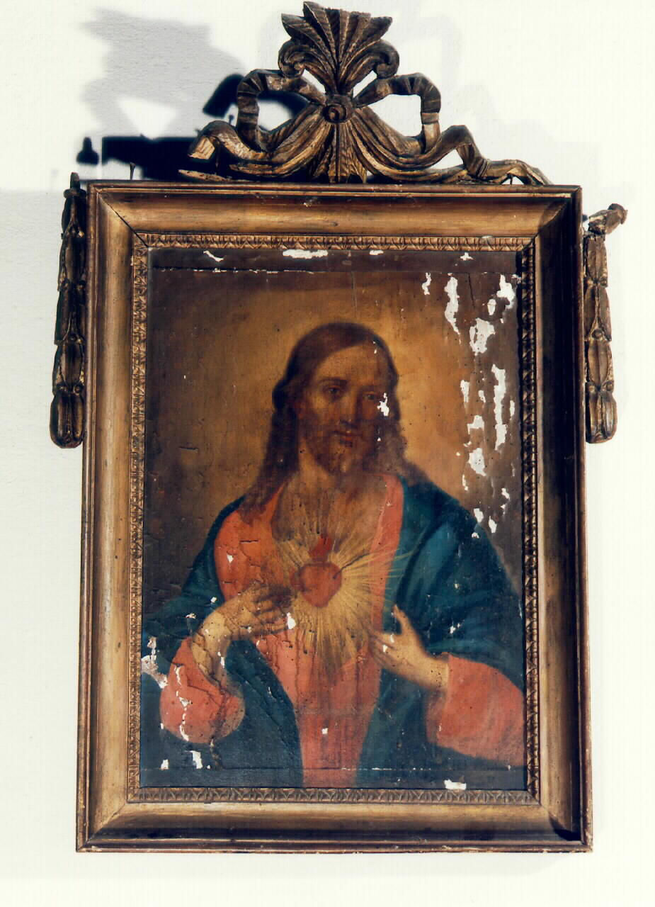 sacro cuore di Gesu' (dipinto) - ambito siciliano (Prima metà sec. XIX)