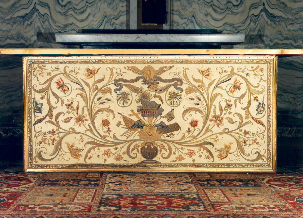 paliotto - a pannello piano - manifattura siciliana (sec. XIX)
