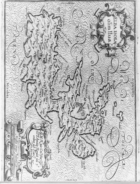 carta geografica dell'Isola d'Elba (stampa) - ambito italiano (secc. XVII/ XVIII)