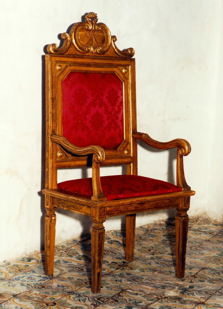 sedia del celebrante - produzione siciliana (Seconda metà sec. XIX)