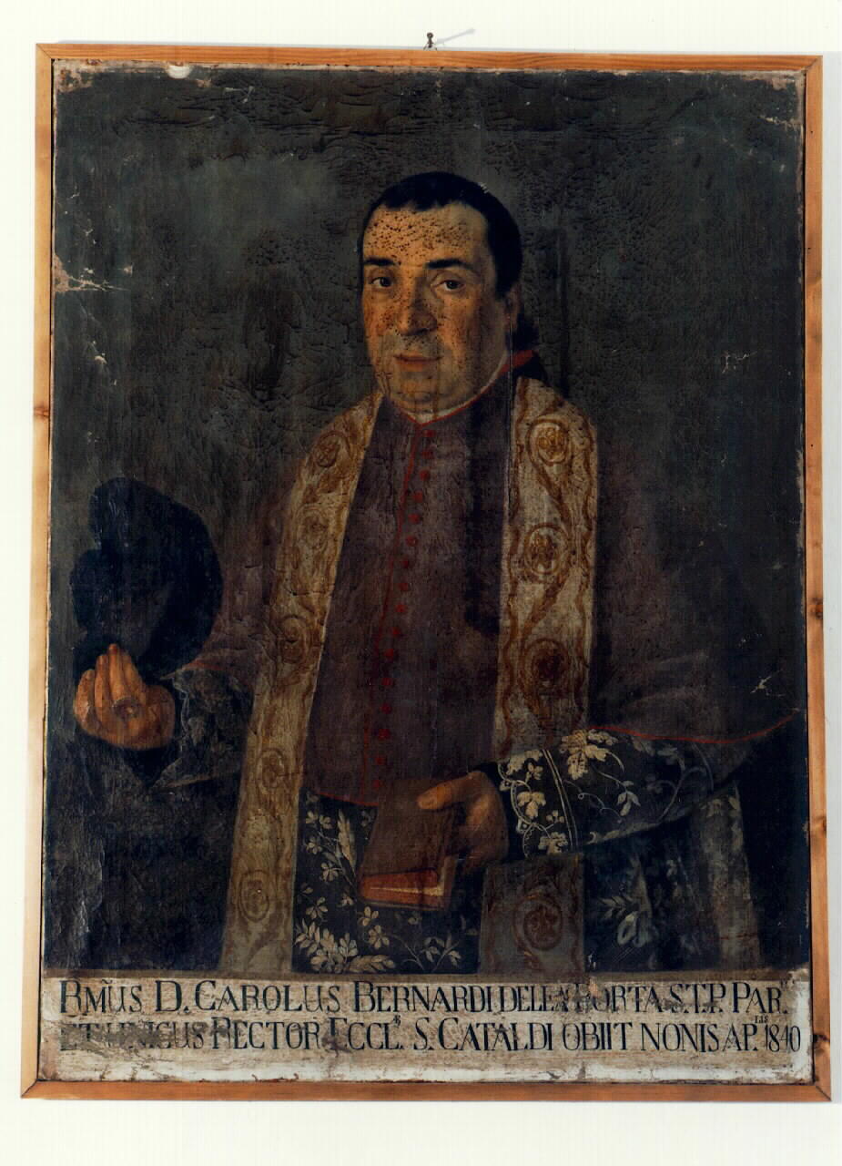ritratto del sacerdote Carlo Bernardi della Porta (dipinto) - ambito siciliano (sec. XIX)