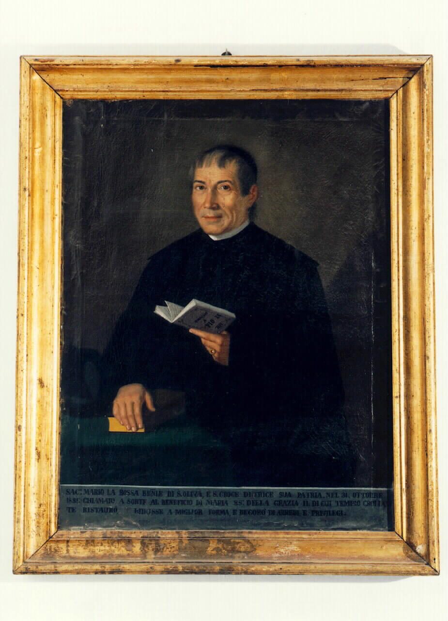 ritratto del sacerdote Mario La Rossa (dipinto) - ambito siciliano (sec. XIX)