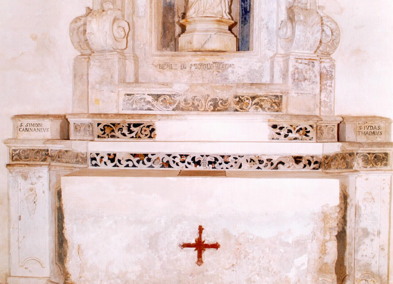gradino d'altare - ambito siciliano (Prima metà sec. XVII)