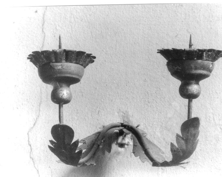 candeliere da parete, serie - ambito toscano (fine/inizio secc. XIX/ XX)