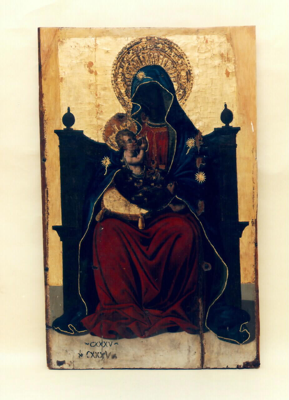 S. Maria dell'alto, Madonna in trono con Bambino (dipinto) - ambito siciliano (sec. XV)