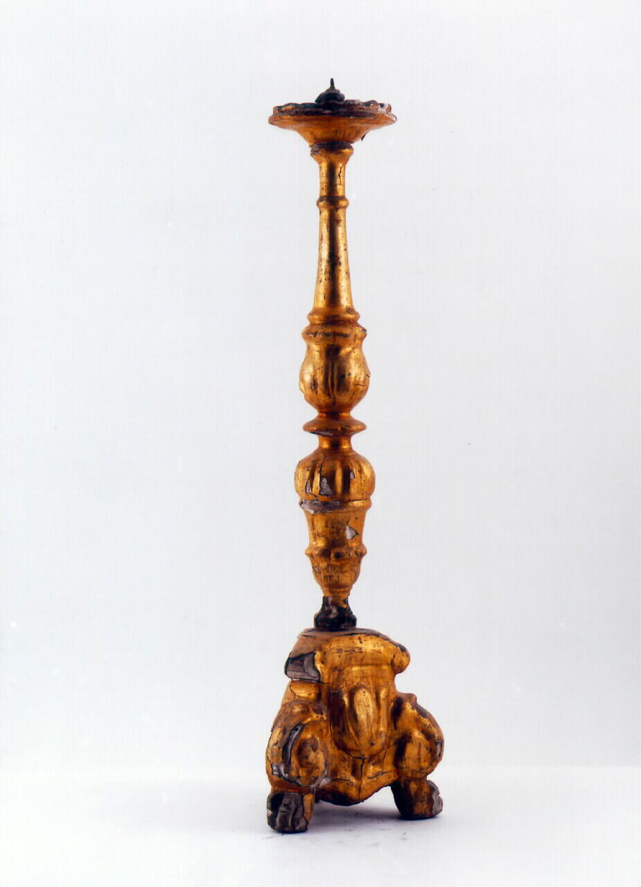 candelabro d'altare, serie - produzione siciliana (Prima metà sec. XVIII)