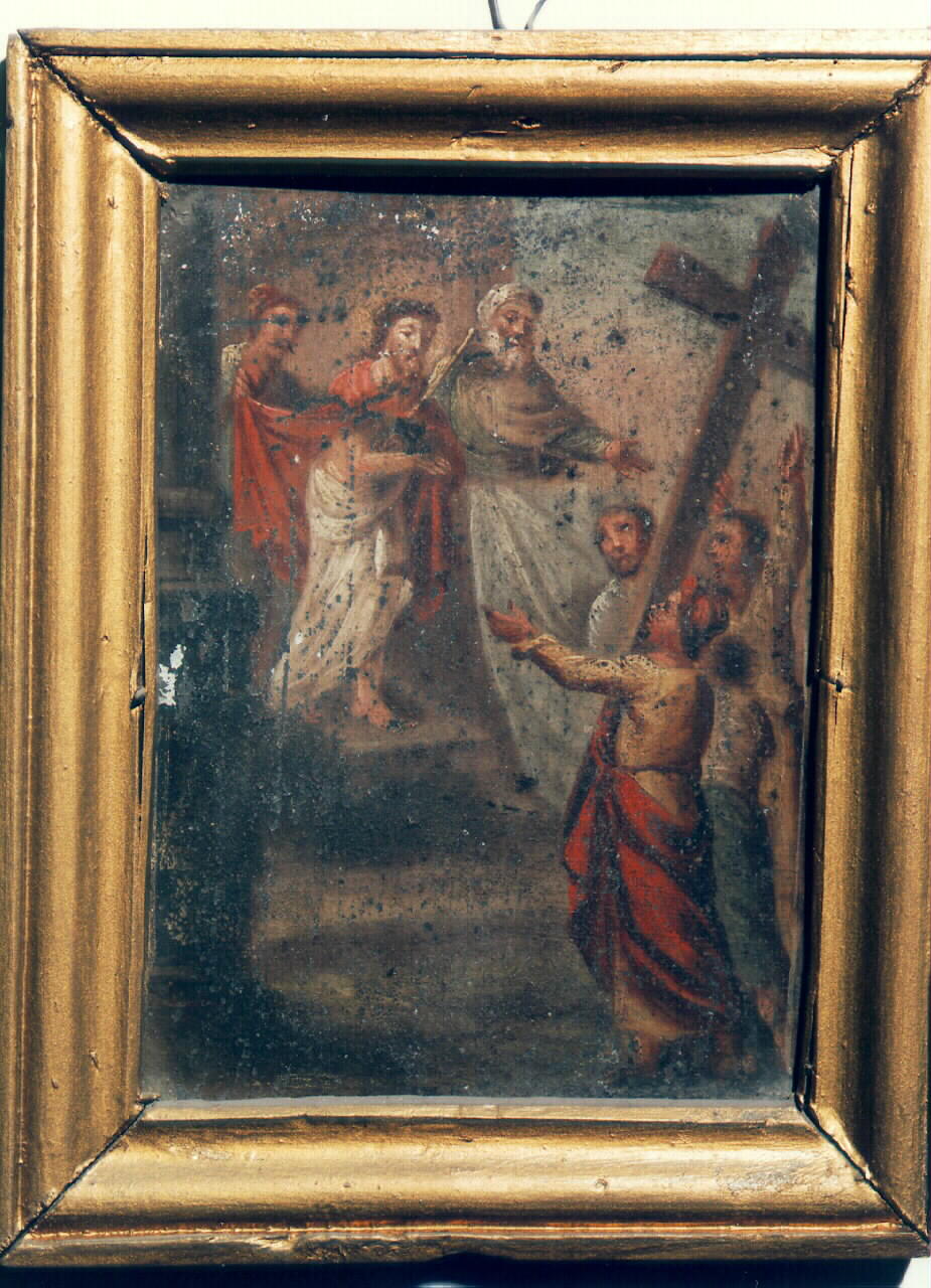 stazioni della via crucis (dipinto) - ambito siciliano (primo quarto sec. XIX)