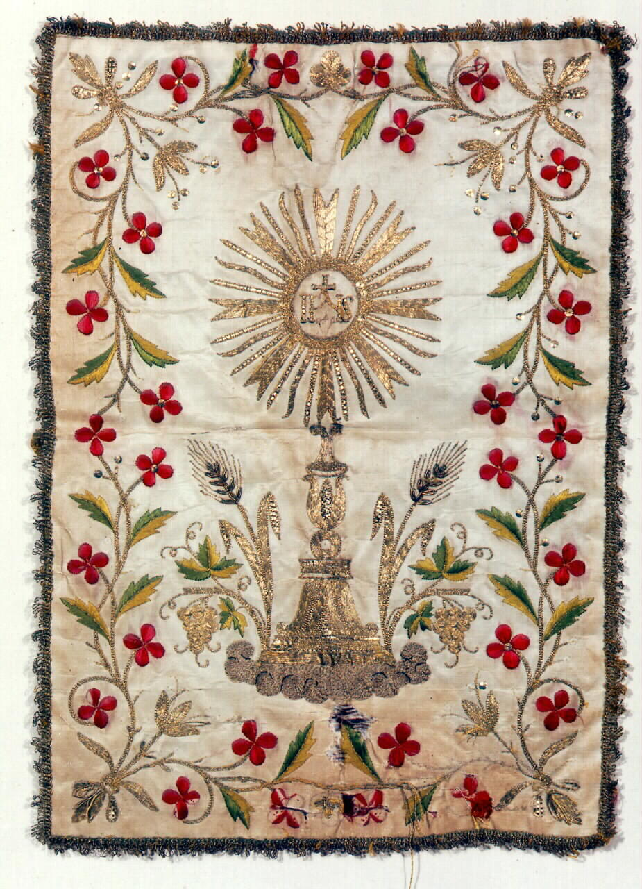 conopeo di tabernacolo - a cortina - manifattura siciliana (Seconda metà sec. XIX)