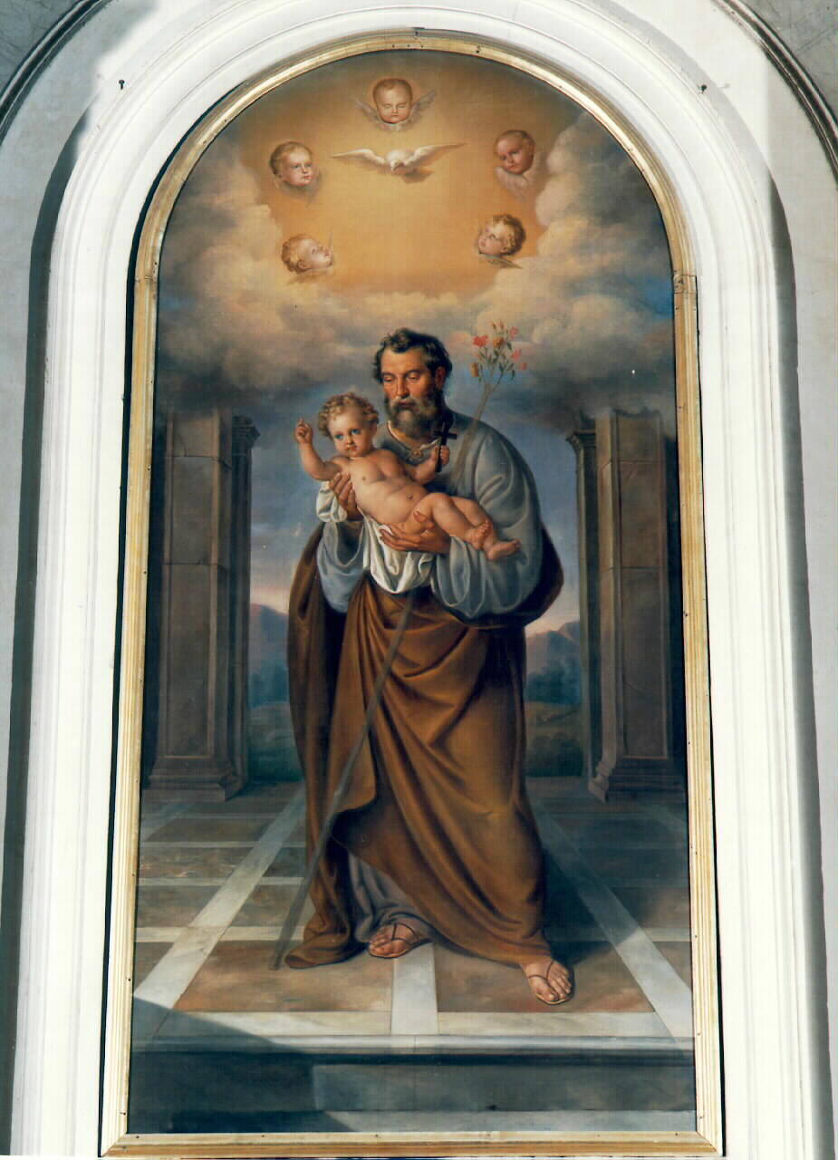 San Giuseppe con Gesu' Bambino (dipinto) - ambito siciliano (primo quarto sec. XX)