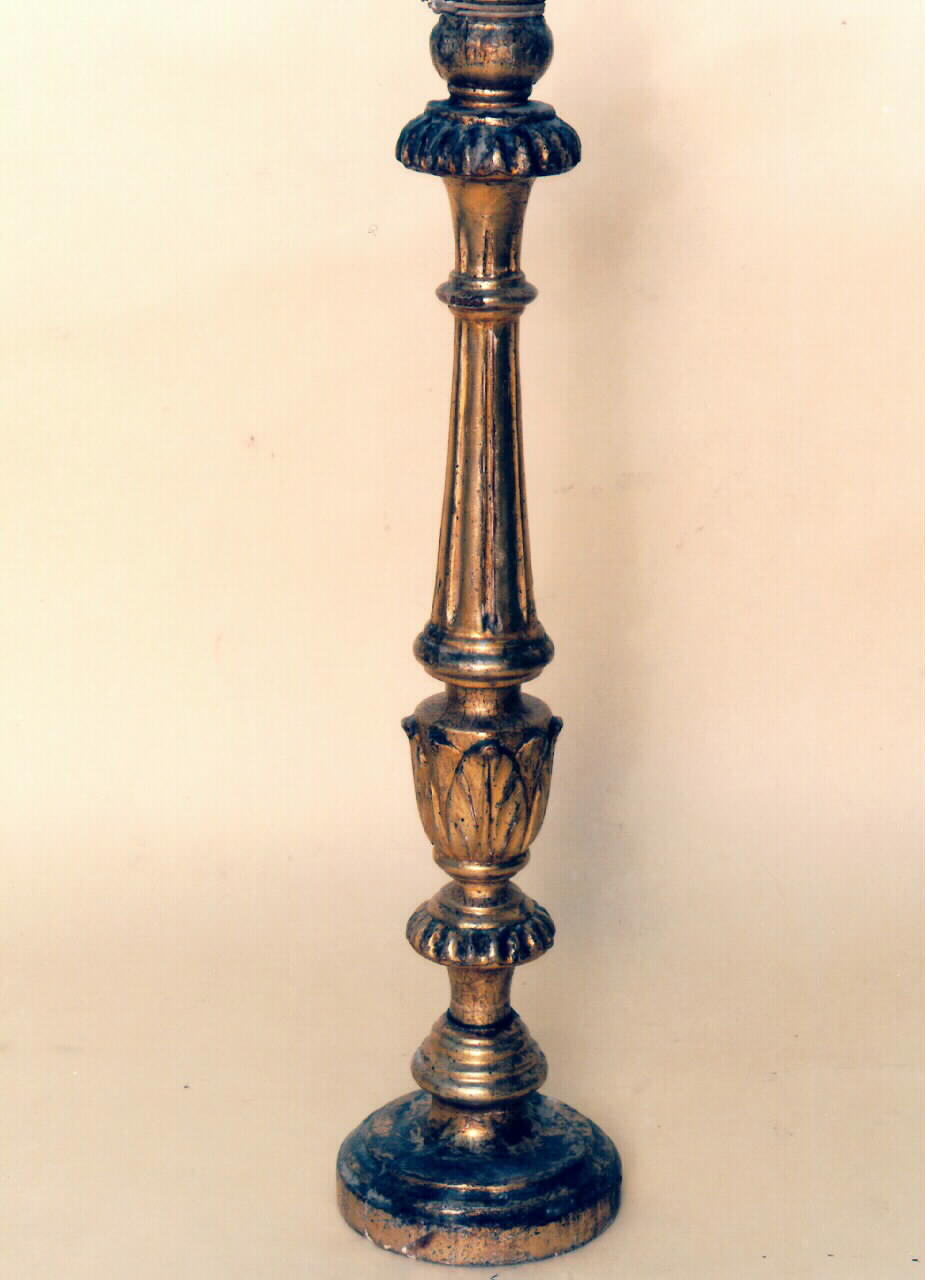 candelabro d'altare, serie - produzione siciliana (Seconda metà sec. XIX)