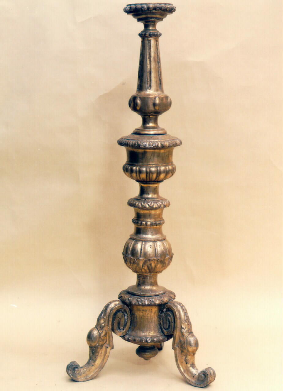 candelabro d'altare, serie - produzione siciliana (fine sec. XVIII)