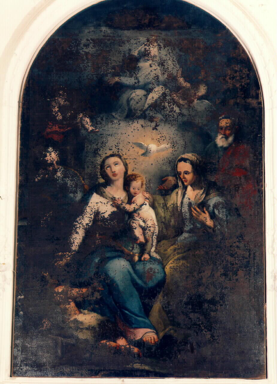 sacra famiglia con San Giovannino, Sant'Elisabetta e San Zaccaria (dipinto) - ambito siciliano (inizio sec. XVIII)