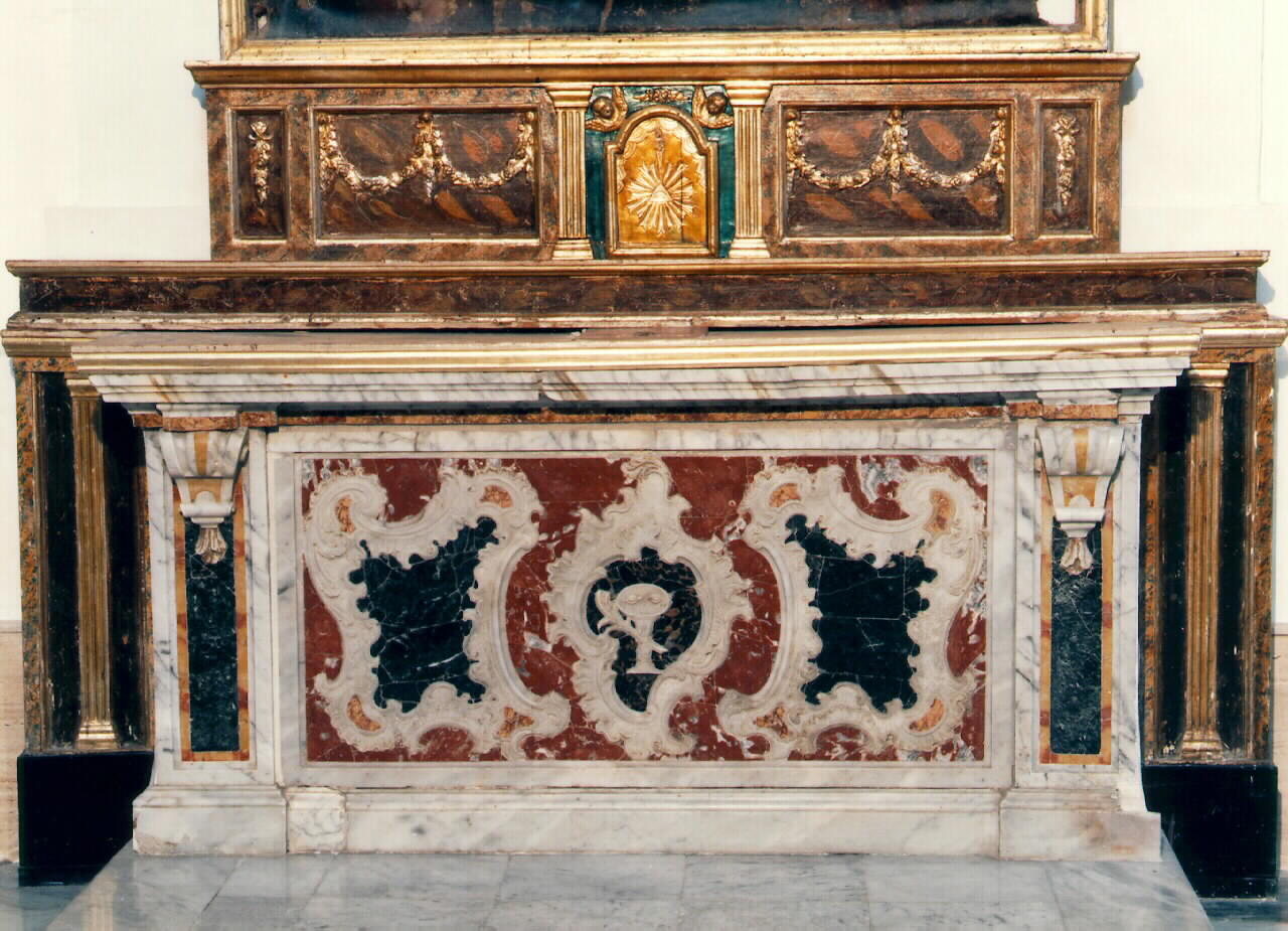 altare - a blocco - ambito siciliano (Seconda metà, Metà sec. XVIII, sec. XIX)