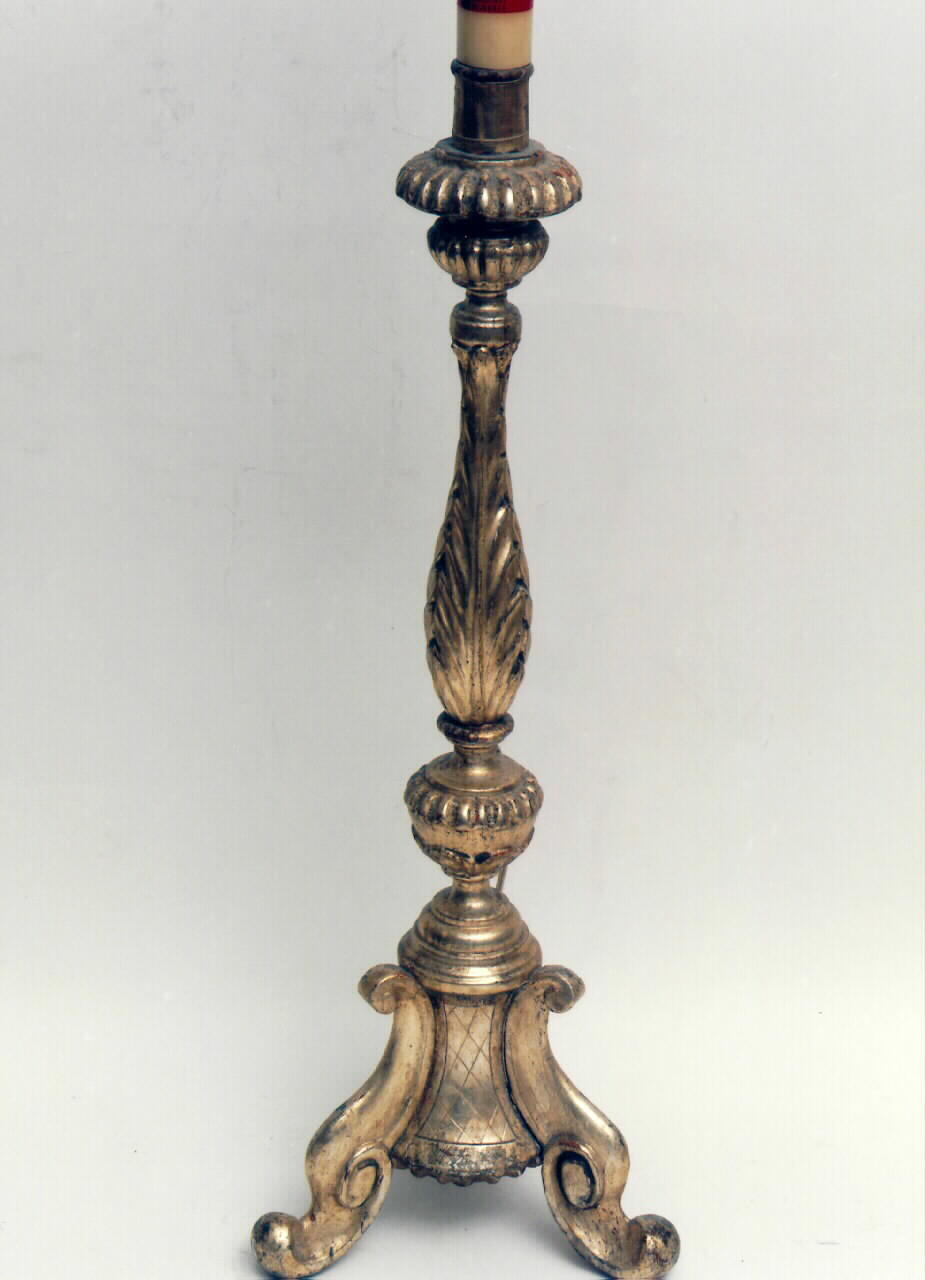 candelabro d'altare, serie - produzione siciliana (fine sec. XVIII)