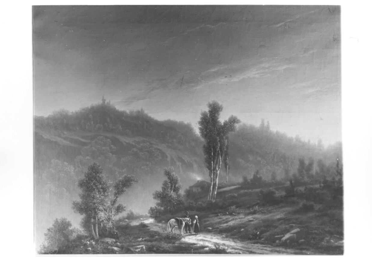 veduta di Valle Apposa nei pressi di Bologna (dipinto, opera isolata) di Galli della Loggia Ettore (terzo quarto sec. XIX)
