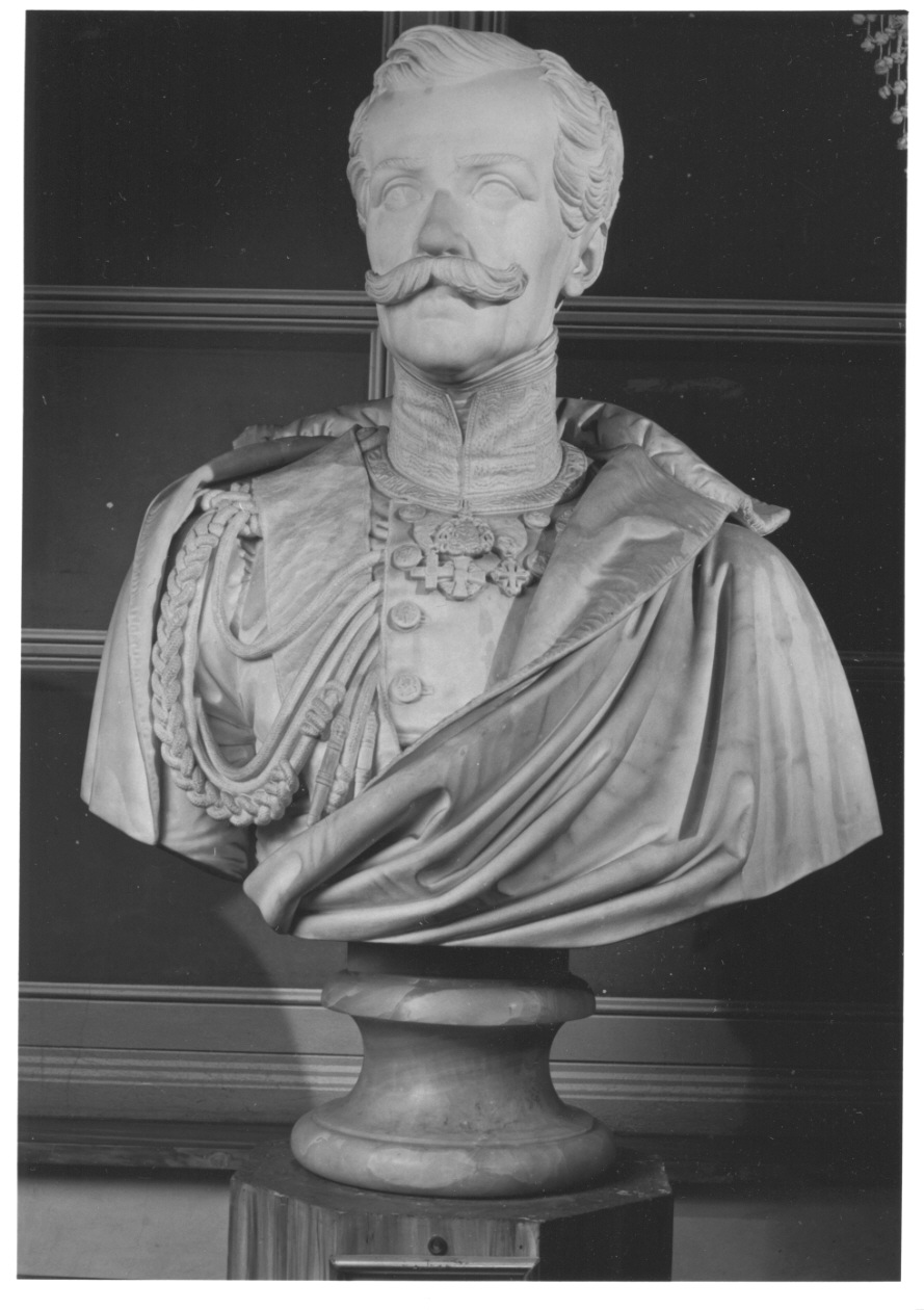 busto di Carlo Alberto di Savoia (busto, opera isolata) di Canigia Carlo (metà sec. XIX)