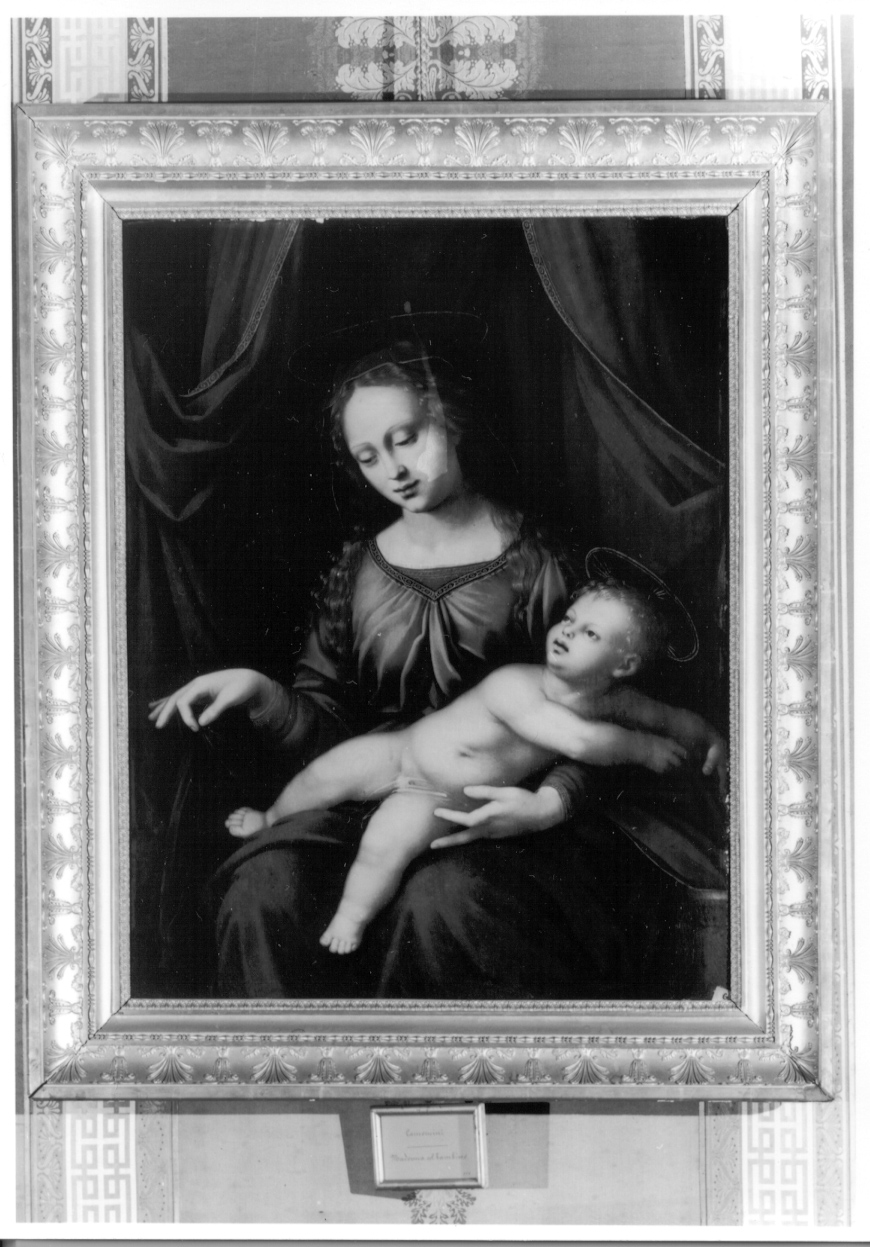 Madonna con Bambino in trono (dipinto, opera isolata) - ambito piemontese (secondo quarto sec. XIX)