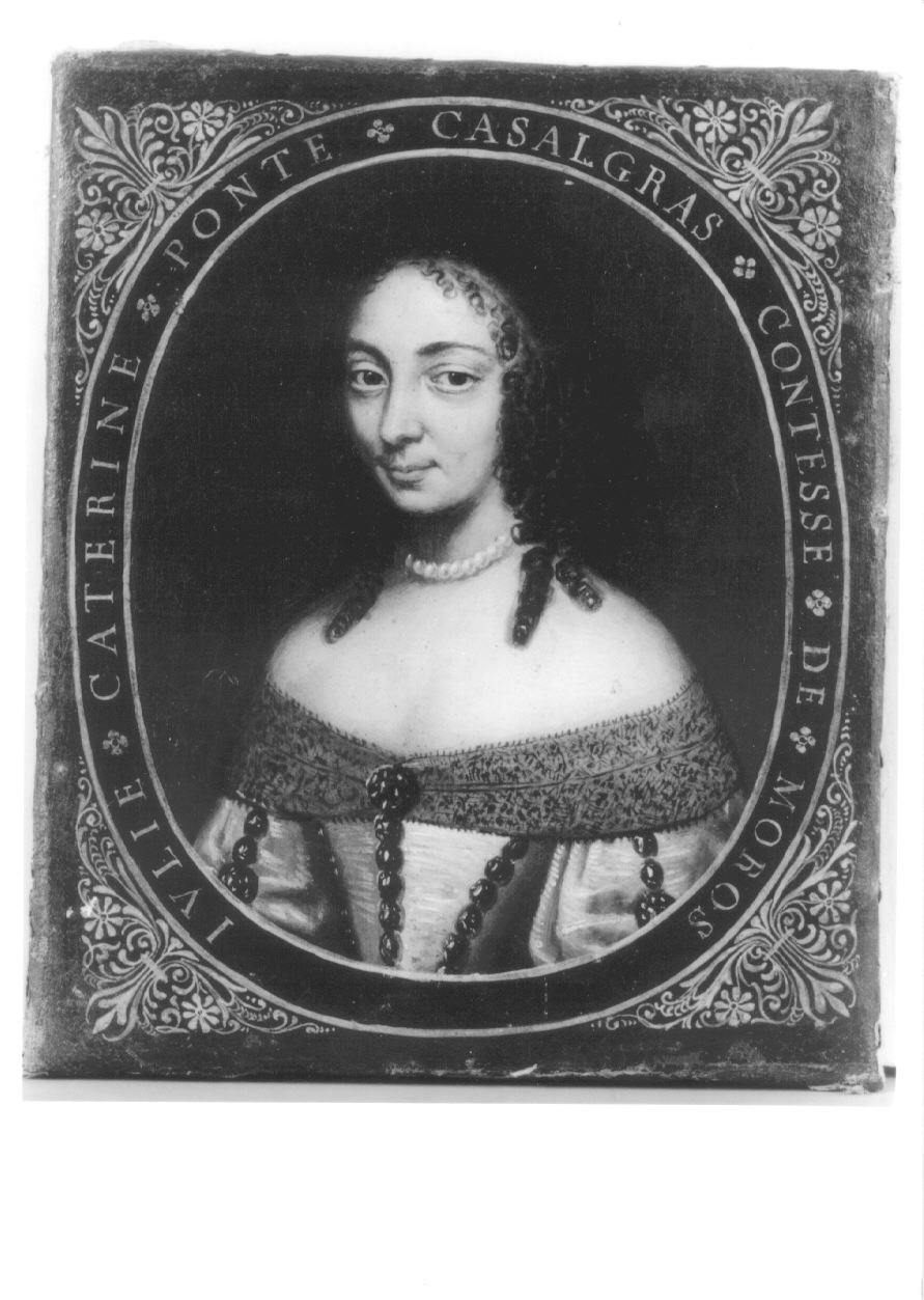 ritratto di Giulia Caterina Casalgrasso contessa di Morozzo (dipinto, opera isolata) - ambito francese (metà sec. XVII)