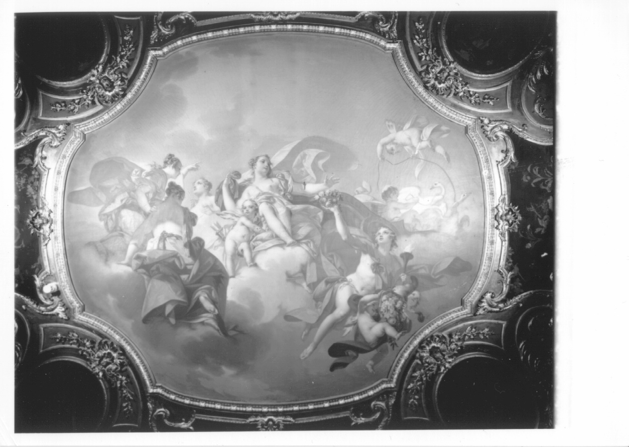 Venere sul carro trainato da cigni, Venere (dipinto, opera isolata) di Beaumont Claudio Francesco (primo quarto sec. XVIII)