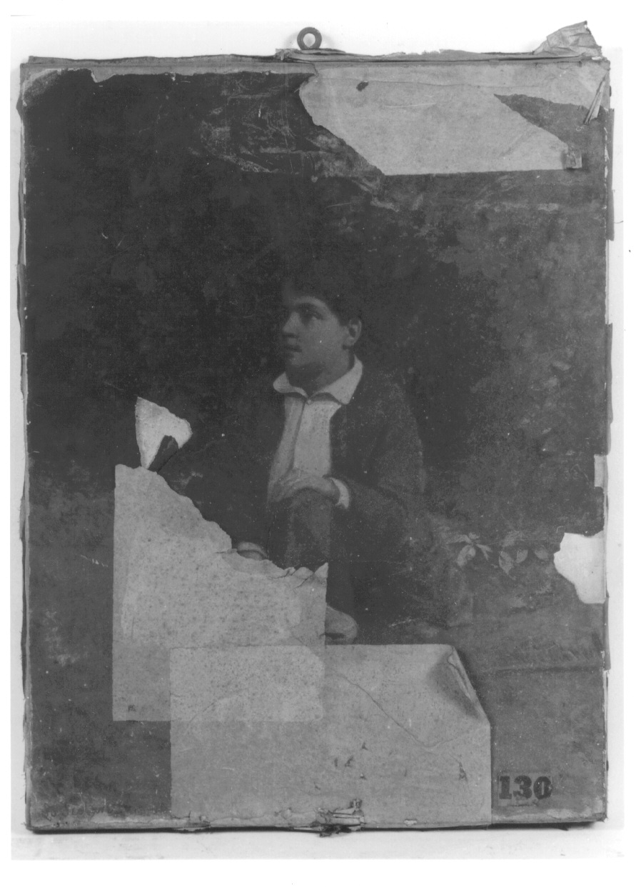 LO SCOLARETTO, giovane scolaro (dipinto, opera isolata) di Dell'Acqua Adelaide (terzo quarto sec. XIX)
