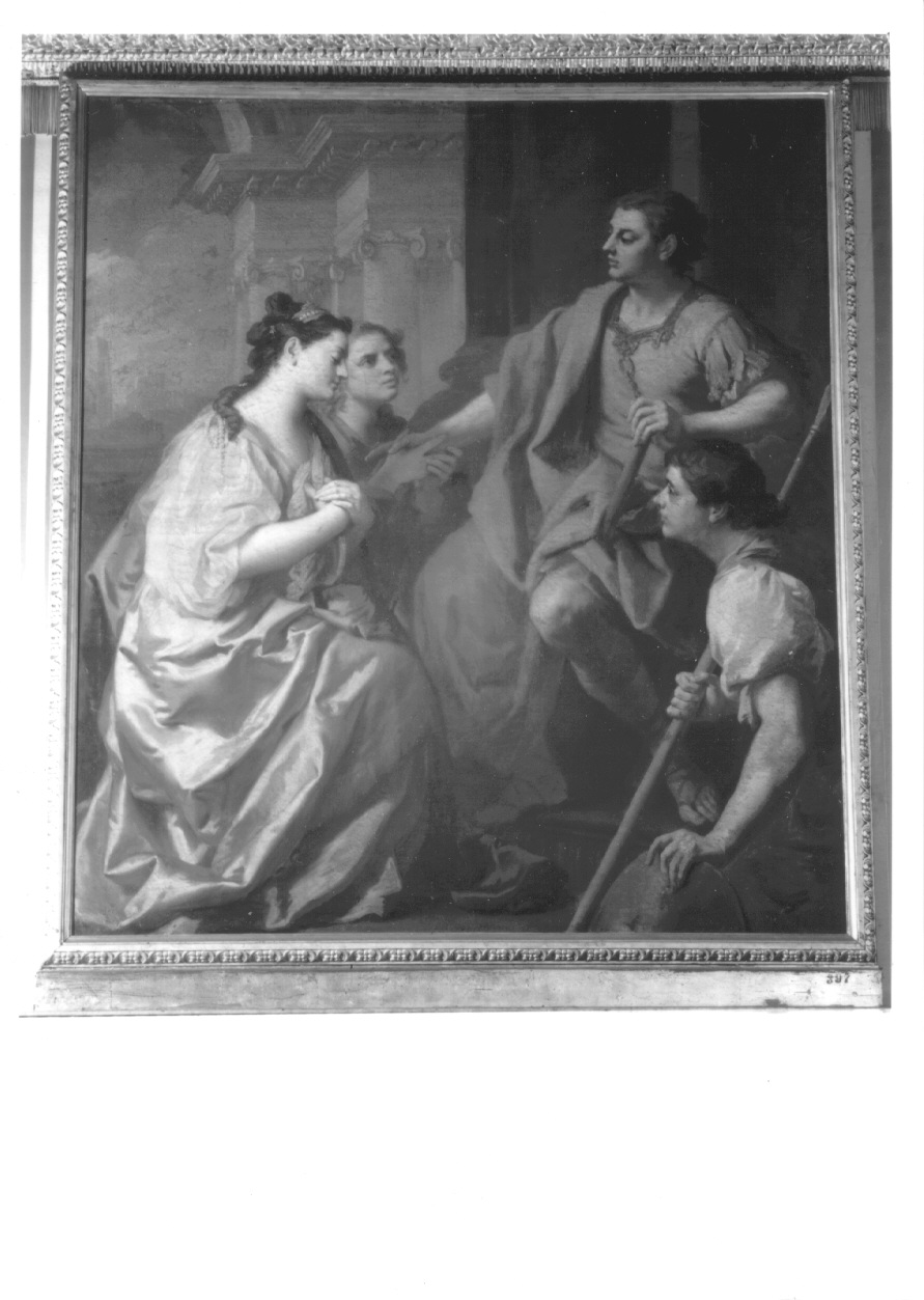 clemenza di Scipione (sovrapporta, opera isolata) di Amigoni Jacopo (secondo quarto sec. XVIII)