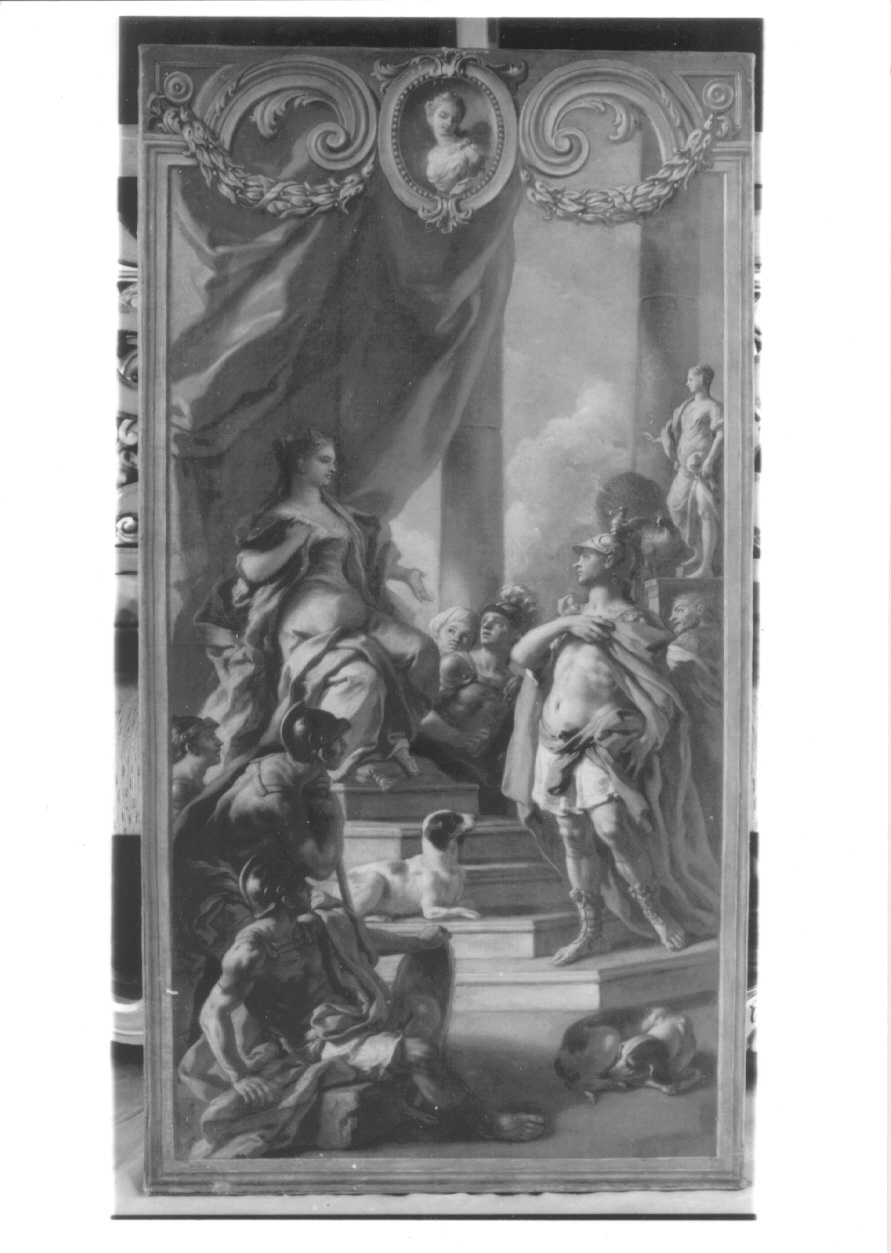 Enea appare a Didone seduta in trono, Enea appare a Didone (dipinto, opera isolata) di De Mura Francesco (terzo quarto sec. XVIII)